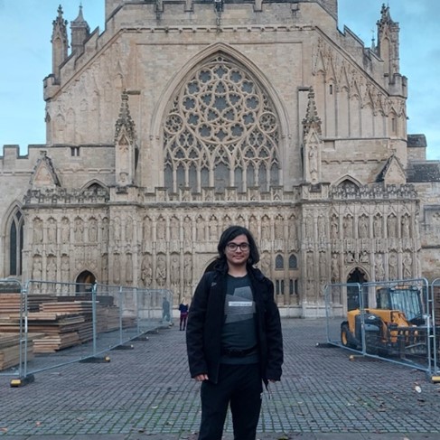 Akif is in front of the Exeter Cathedral on 27th October 2022. He joined the LTTA in Exeter, UK.